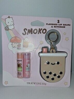 SMOKO Boba Tea Keychain & Flavored Lip Balms
